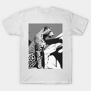 Leopard Shadow Silhouette Anime Style Collection No. 184 T-Shirt